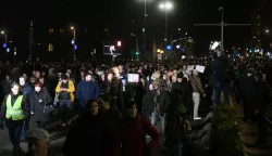 26, January, 2024, Belgrade - A protest by the Serbia Coalition Against Violence was held in front of the Constitutional Court, and then the gathered people walked to RTS. Photo: M.M./ATAImages26, januar, 2024, Beograd - Ispred Ustavnog suda je odrzan protest koalicije Srbija protiv nasilja, a potom su okupljeni prosetali do RTS-a. Photo: M.M./ATAImages Photo: M.M./ATAImages/PIXSELL