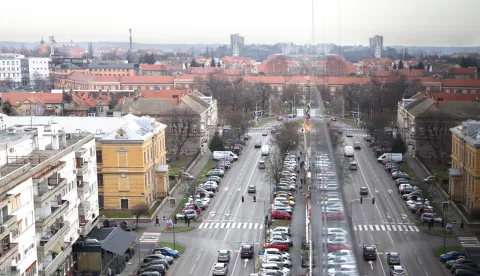 Osijek, 09. 01. 2025., Ulica Hrvatske republike, Osijek - ilustracija, Osijek - vizura, urbanizam, stambene zgrade, slobodnjaci, slobodnjakSNIMIO BRUNO JOBST