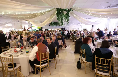 Osijek, 01. 02. 2025., Dvorana Kristal, Šokačka grana, zabava, 20 godina, obilježavanje, tamburaškic sastav SalašSNIMIO BRUNO JOBST