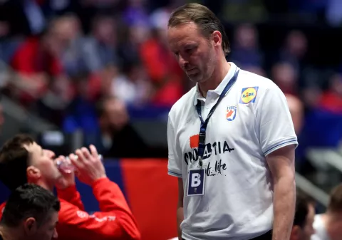 Oslo, 02.02.2025 - Finale Svjetskog rukometnog prvenstva, Hrvatska - Danska. Na slici izbornik hrvatske reprezentacije Dagur Sigurdsson.foto HINA/ Damir SENČAR/ ds