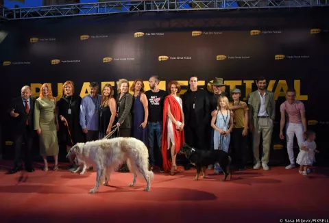 17.07.2022., Pula - Na drugoj veceri 69. Pula film festivala premijerno je prikazan film Gorana Dukica - Nosila je rubac crleni. Photo: Sasa Miljevic/PIXSELL