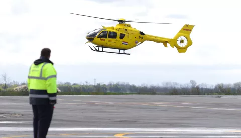 Klisa, 24. 03. 2024., Zracna luka Osijek, HHMS, Helikopterska hitna medicinska sluzba, pokazna vjezba, helitkopter, Beros, Lukic, RadicSNIMIO BRUNO JOBST