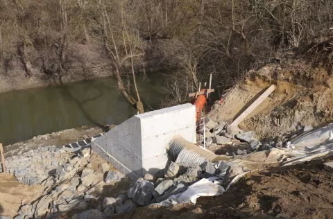 Petrijevci, 10. 02. 2025., Pročiščavać otpadnih voda, Petrijevci, izgradnja uređaja za pročišćavanje otpadnih voda, obilazakSNIMIO BRUNO JOBST