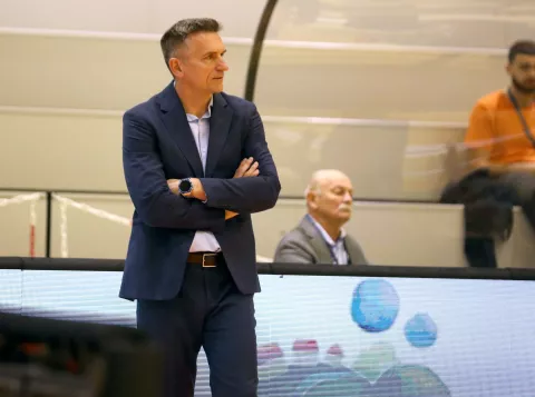 Zagreb, 11.02.2025 - Četvrtfinalna utakmica Kupa Krešimir Ćosić za košarkaše: Cibona - Marsonia. Na fotografiji Igor Kovačević.foto HINA/ Daniel KASAP/ dk