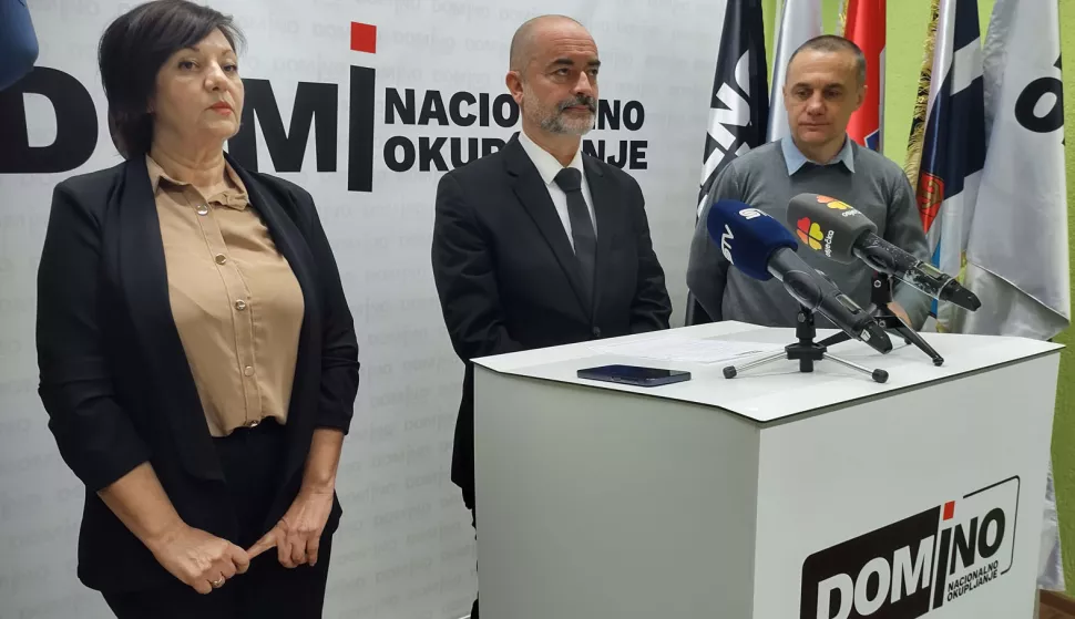 DOMINO OBŽ održali konferenciju za novinare na temu inicijative o proglašenju Parka priode Kopački rit nacionalnim parkom.Na slici Ana Pacl, Krešimir Čabaj, saborski zastupnik i povjerenik Domina za Osječko-baranjsku županiju, Ivan Škaro