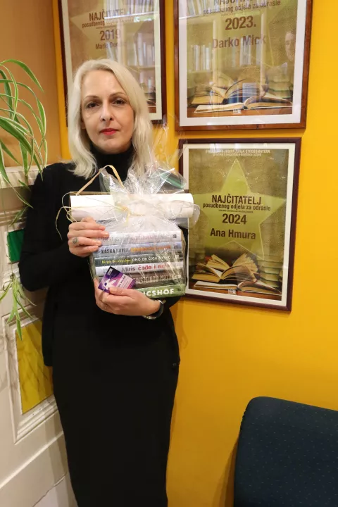 Osijek, 26. 02. 2025, Gradska i sveučilišna knjižnica Osijek, GISKO. Proglašenje najčitateljice 2024. godine, Ana Hmura.snimio GOJKO MITIĆ