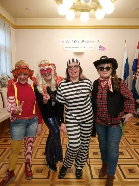 Udruženje umirovljenih obrtnika, maskenbal, Osijek, veljača 2025.