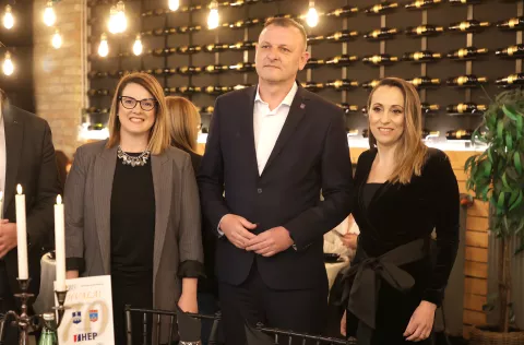 Osijek, 28. 02. 2025., Gardens Industry, 70 godina Udruge računovođa, obilježavanje, računovođe, Jasenka Crnković; Mato Lukić; Ivana BiroSNIMIO BRUNO JOBST