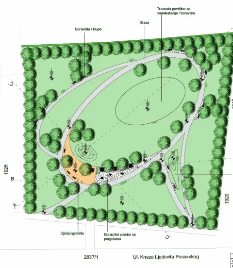 Budući park u Vrbanjiustupljena fotografija