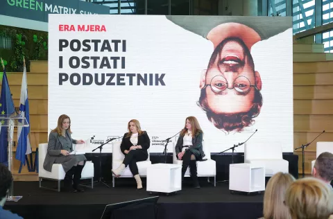 Osijek, 04. 03. 2025., GC, Era mjera, Konferencija o mjerama aktivne politike zapošljavanja, panel, Ana Savković; Gordana KovačevićSNIMIO BRUNO JOBST