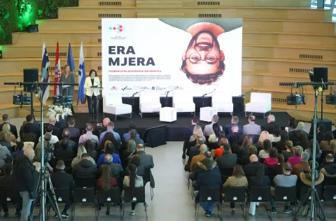 Osijek, 04. 03. 2025., GC, Era mjera, Konferencija o mjerama aktivne politike zapošljavanja, panel, Anamarija Matić KardošSNIMIO BRUNO JOBST