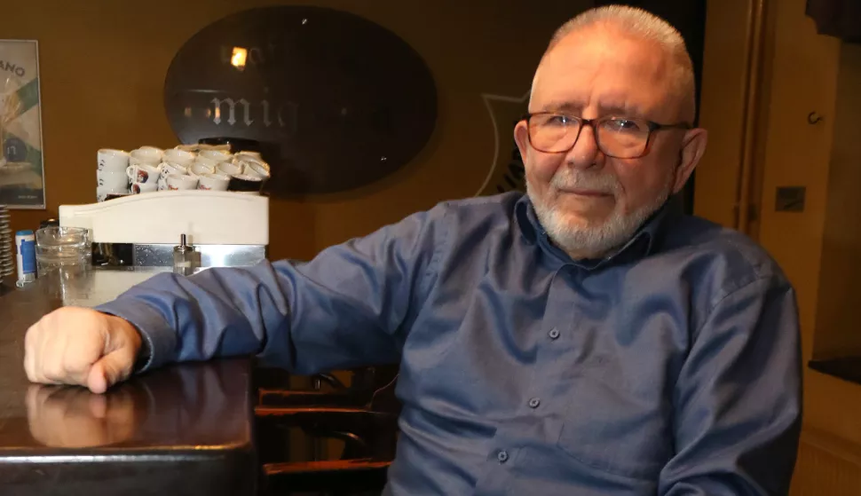 Osijek, 08. 02. 2023, Tvrdja, kafic Mignon. Osnivanje udruge Esseker. Na fotografiji, Đorđe Balić, osječki arhitekt.snimio GOJKO MITIĆ