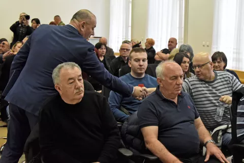 Vukovar, 10.03.2025. - Potpredsjednik Vlade i ministar hrvatskih branitelja Tomo Medved nazočio je identifikaciji posmrtnih ostataka žrtava iz Domovinskog rata u Nacionalnoj memorijalnoj bolnici "Dr. Juraj Njavro".foto HINA/ Gordan PANIĆ/ gp