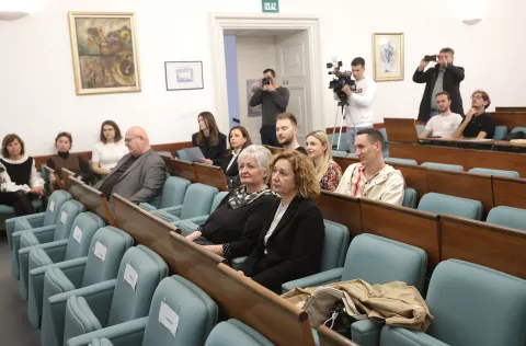 Osijek, 10. 03. 2025., Trg Sv. Trojstva, Rektorat, tjedan mozga, otvaranje tjedna mozgaSNIMIO BRUNO JOBST