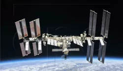 epa09584865 (FILE) - An undated handout file picture made available by the National Aeronautics and Space Administration (NASA) shows the International Space Station (issued 16 November 2021). NASA announced that on 15 November 2021, the International Space Station (ISS) Flight Control team was notified of indications of a satellite breakup that may create sufficient debris -- generated by a Russian Anti-Satellite (ASAT) test against one of its own satellites -- to pose a conjunction threat to the station. NASA Administrator Bill Nelson released a statement about the incident saying that due the debris generated by 'the dangerous Russian ASAT test, ISS astronauts and cosmonauts undertook emergency procedures for safety.' A press statement by US Secretary of State Antony Blinken also condemned Russia's test. EPA/NASA HANDOUT HANDOUT EDITORIAL USE ONLY/NO SALES