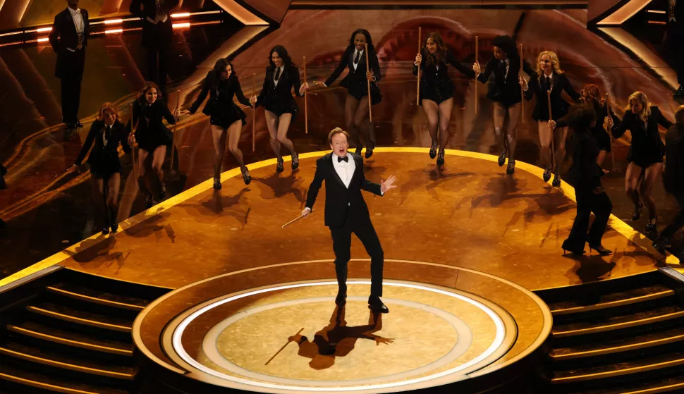 Host Conan O' Brien performs during the Oscars show at the 97th Academy Awards in Hollywood, Los Angeles, California, U.S., March 2, 2025. REUTERS/Carlos Barria Photo: CARLOS BARRIA/REUTERS