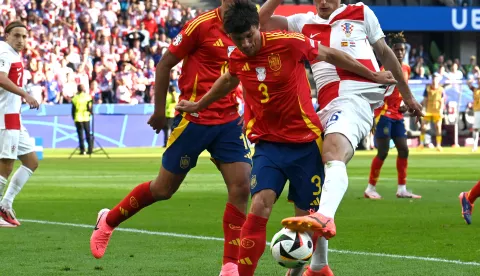 BERLIN, 15. 06. 2024. - BUDIMIR, spanjolska - hrvatska, NOGOMET, HRVATSKA NOGOMETNA REPREZENTACIJA, HNS, NJEMACKA, EURO 2024. OLYMPIASTADION, STADION, SNIMIO: VEDRAN KARUZA 