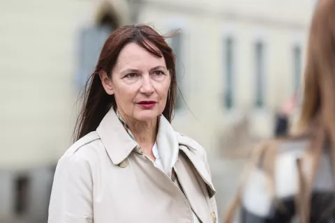 17.09.2024., Zagreb - Dolazak clanova parlamentarne vecine na sastanak u Banske dvore. Vesna Vucemilovic Photo: Luka Stanzl/PIXSELL