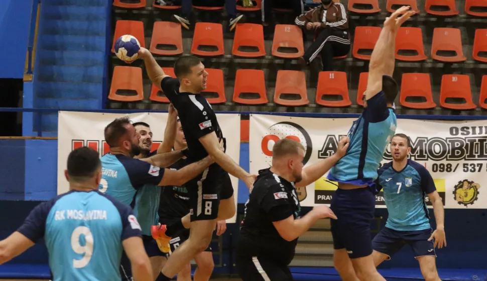 Osijek, 05. 04. 2025, SD Zrinevac, rukomet Osijek - Moslavina (Kutina), Liga za ostanak rukometša.snimio GOJKO MITIĆ