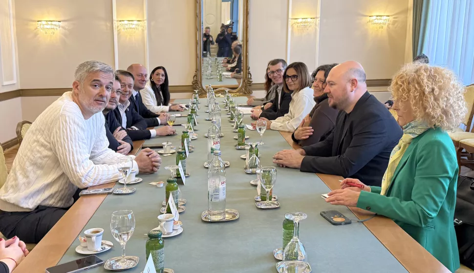 Osijek, 08. 04. 2025., Trg A. Starčevića 2, izaslanstvo, Međuparlamentarna skupina prijateljstva, Hrvatska - Slovenija, studijski posjet Slavoniji i BaranjiBRUNO JOBST
