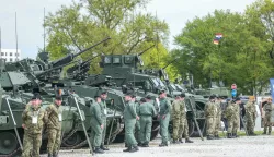 08.04.2025., Zagreb - U Areni Zagreb svacano otvorena medjunarodna izlozba proizvodjaca naoruzanja i vojne opreme pod nazivom Jadranska vojna i zrakoplovna izlozba i konferencija (Adriatic Sea Defense & Aerospace Exhibition and Conference – ASDA). Photo: Slavko Midzor/PIXSELL