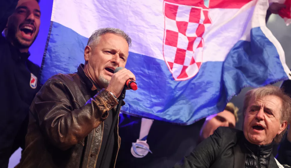 03.02.2025., Zagreb - Svecani docek hrvatske rukometne reprezentacije u Zagrebu nakon osvojenog drugog mjesta na Svjetkom prvenstvu. Photo: Matija Habljak/PIXSELL