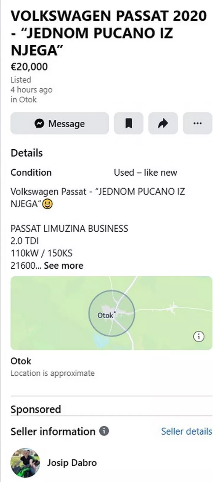Joisp Dabro prodaje Volkswagen Passat