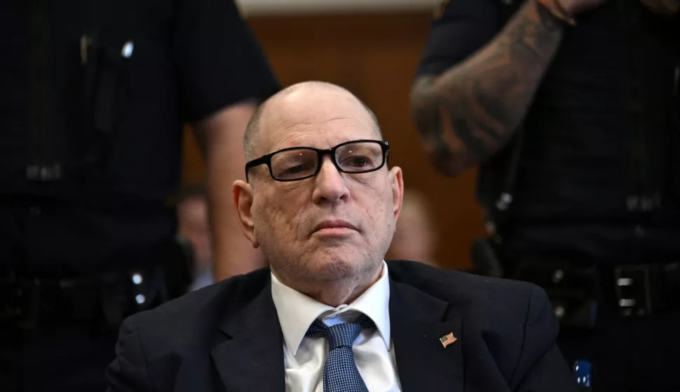 epa12021157 Former film producer Harvey Weinstein appears at a pre-trial hearing at Manhattan Criminal Court in New York, New York, USA, 09 April 2025. Weinstein was convicted of first-degree criminal sexual act and third-degree rape in 2020 and sentenced to 23 years in prison, but the conviction was overturned on appeal in April 2024. Weinstein is now being re-tried on the charges in a case set to begin on 15 April 2025. EPA/CURTIS MEANS/POOL
