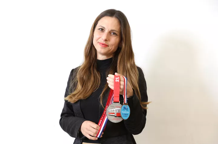 Osijek, 14. 04. 2025., O&Scaron; Ljudevita Gaja, djeca s pote&scaron;koćama u razvoju, sport, Poreč, Hrvatski sportski savez, natjecanje, Milo&scaron; Katić, Boris Markulin, Dorian PavlovićSNIMIO BRUNO JOBST
