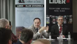Zagreb, 16.04.2025. - 42. susret Liderova Kluba izvoznika. Na fotografiji Zdenko Lucić, Miodrag Šajatović. foto HINA/ Lana SLIVAR DOMINIĆ/ lsd 