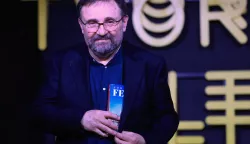15.04.2025., Tvornica kulture, Zagreb - Predstavljanje zbirke tematski raznolikih prica Zorana Ferica "Spiderman", objavljene u nakladi V.B.Z.-a odrzalo se u Malom pogonu Tvornice kulture. Osim autora, o knjizi su govorili knjizevna kriticarka Jagna Pogacnik, urednik i novinar Dalibor Simpraga i urednik knjige Drago Glamuzina. Photo: Marko Prpic/PIXSELL
