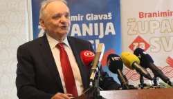 Osijek, 18. 0425, Hotel Waldinger, press konferencija, Branimir Glavasš, nezavisni kandidat za župana, i koaliciski prartneri iz HSS-a i HDSSB-a.snmio GOJKO MITIĆ