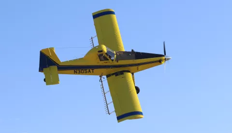 Osijek, 21. 10. 2024, Klisa, Zračna luka Osijek, ZLO. Obitelj Vlašić kupila Air Tractror u Canadi i dovezla ga u Osijek. Svečani doćek u Zračnoj Luci Osijek,snimio GOJKO MITIĆ
