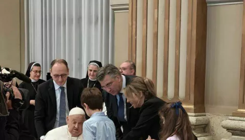 Papa Franjo i Andrej Plenković, Uskrs 2025.