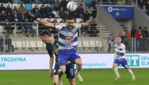 Osijek, 16. 02. 2025, Opus Arena, nogomet, SuprSport HNL 24/25, Osijek - Rijeka, Arnel Jakupović (17).snimio GOJKO MITIĆ