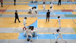 Osijek, 20. 04. 2024., Sportska dvorana Gradski vrt, macevanje, 7. kup Grad OsijekSNIMIO BRUNO JOBST