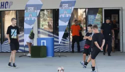 Osijek, 25. 07. 2'24, Opus Arena, Europska konferencijska liga, Drugo kolo kvalifikacija. Utakmica Osijek - FCI Levadia Tallinn. Navijači pred utakmicu.snimio GOJKO MITIĆ