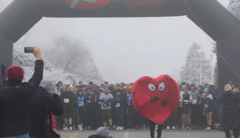 Osijek, 01. 01. 2025, Tradicionalna novogodišnja utrka. Točno u podne. Start na Promenadi ispred IKTUS-a.snimio GOJKO MITIĆ