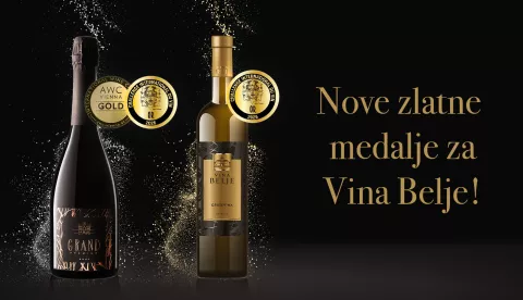 BELI MANASTIRKolekcija ovogodišnjih nagrada Vina Belje bogatija je za dvije nove zlatne medalje - za pjenušac La Belle Grand s ocjenjivanja AWC Vienna i Challenge International du Vin te za zlatnu medalju za premium graševinu berbe 2024. s ocjenjivanja Challenge International du Vin, priopćuju iz Vina Belje.travanj 2025.
