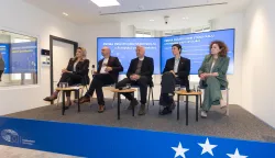 Zagreb, 25.04.2025. - Panel rasprava "Prema priuštivijem stanovanju u europskoj uniji i Hrvatskoj" na kojoj je bilo riječi o različitim modelima priuštivog i održivog stanovanja, europskom planu za korištenje javnih sredstava te perspektivi mladih.foto HINA/ Edvard ŠUŠAK