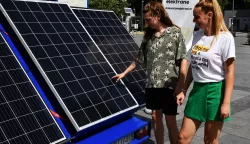 29.06.2022., Slavonski Brod - Grad Slavonski Brod je u suradnji sa Zelenom energetskom zadrugom (ZEZ) pokrenuo kampanju "Slavonski Brod, ukljuci se u sunce!" u sklopu koje se gradjani Slavonskog Broda od 01. do 15. srpnja mogu prijaviti za sufinanciranje izrade glavnog elektrotehnikog procjekta solarne elektrane za kucanstvo. Photo: Ivica Galovic/PIXSELL