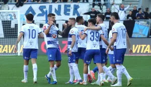 Osijek, 27. 04. 2025, Opus Arena, nogomet, SuperSport HNL24/25, Osijek - Hajduk. Slavlje nakon prvog gola.snimio GOJKO MITIĆ