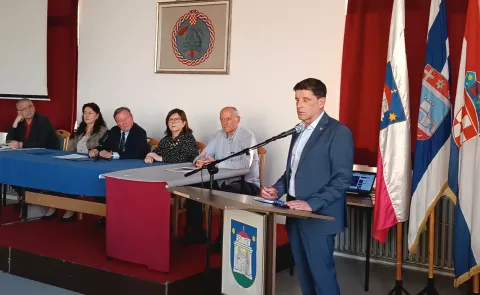 Đakovo, 29. 4. 2025. Osnivačka skup&scaron;tina Gradske organizacije Zajednice utemeljitelja HDZ-a "Dr. Franjo Tuđman" Grada Đakova