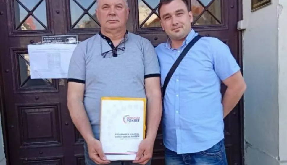 ĐakovoDP-ov kandidat za gradonačenika Željko Radoš (lijevo) predao kandidaturu