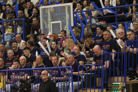 Osijek, 27. 04. 2025, SD Jug 2, obojka, Murska Osijek - Mladost (Zagreb), četvrta utakmica finala doigravanja za prvaka.snimio GOJKO MITIĆ