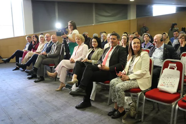 Osijek, 02. 05. 2025, Hotel Osijek. Panel raprava. Sportska diplomacija poligtika i/ili brend. Sudjeluje i diplomatski zbor...snimio GOJKO MITIĆ
