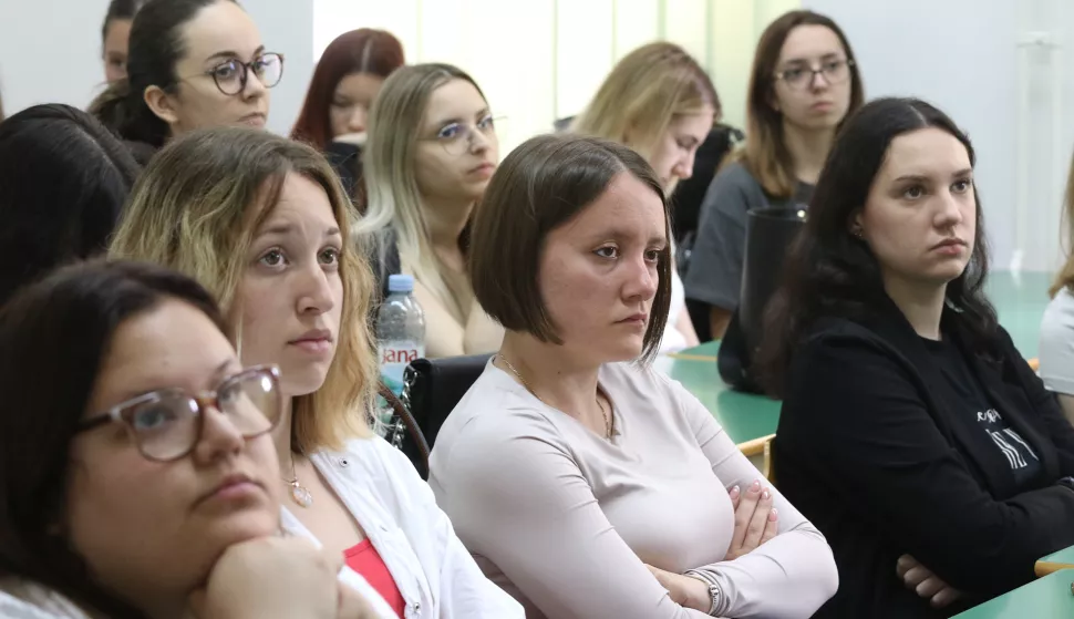 Osijek, 05. 05. 2025, Pravni fakultet, Dan Europe: Tribina za mlade, gost Hristo Hristov.snimio GOJKO MITIĆ