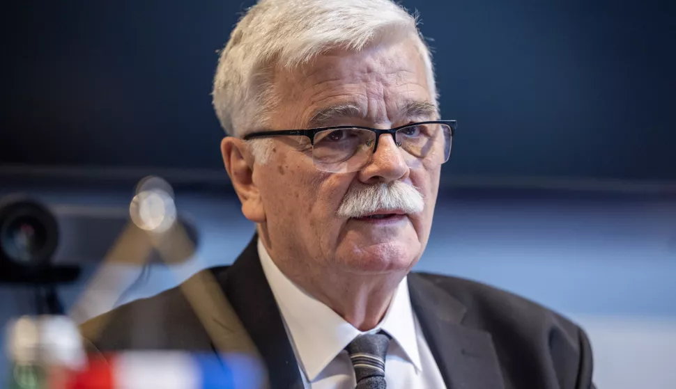 Zagreb, 6.5.2025 - Konferencija za medije povodom obilježavanja 80. godišnjice Bleiburške tragedije i Križnog puta hrvatskog naroda u svibnju 1945. godine. U ime organizatora govorio je Milan Kovač (na slici), zamjenik predsjednika Počasnog bleiburškog voda, a u ime suorganizatora Zvonimir Ancić, glasnogovornik Hrvatske biskupske konferencije.Foto Hina/ Dario GRZELJ/ dag