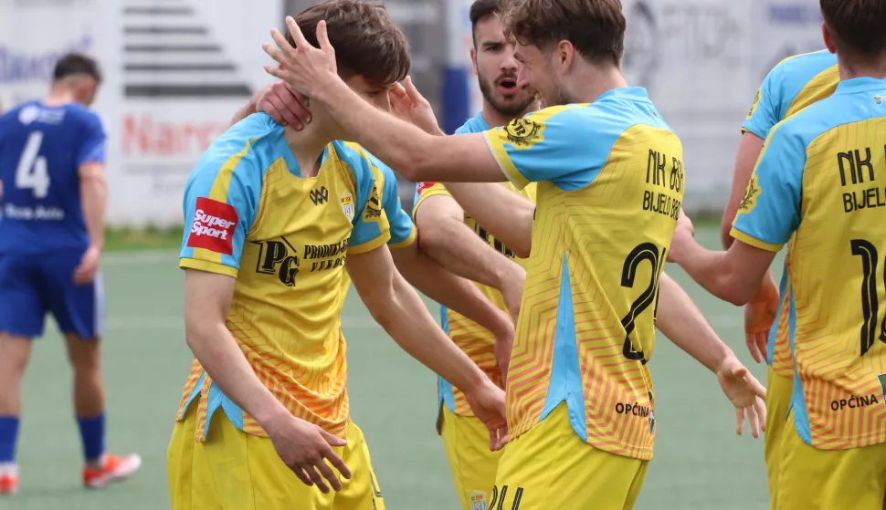 Bijelo Brdo, 13. 04. 2025, Igrali&scaron;te u Bijelom Brdu, nogomet, BSK (Bijelo Brdo) - Rude&scaron; (Zagreb), SuperSport Prva liga.snimio GOJKO MITIĆ