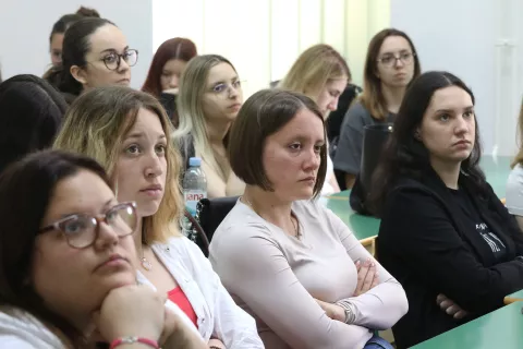 Osijek, 05. 05. 2025, Pravni fakultet, Dan Europe: Tribina za mlade, gost Hristo Hristov.snimio GOJKO MITIĆ